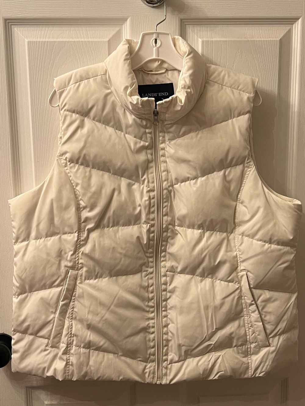 NWOT Lands’ End Ivory Down Puffer Vest Women’s Size XL 1X